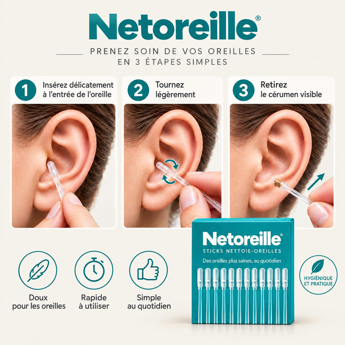 Netoreille stick nettoie-oreille