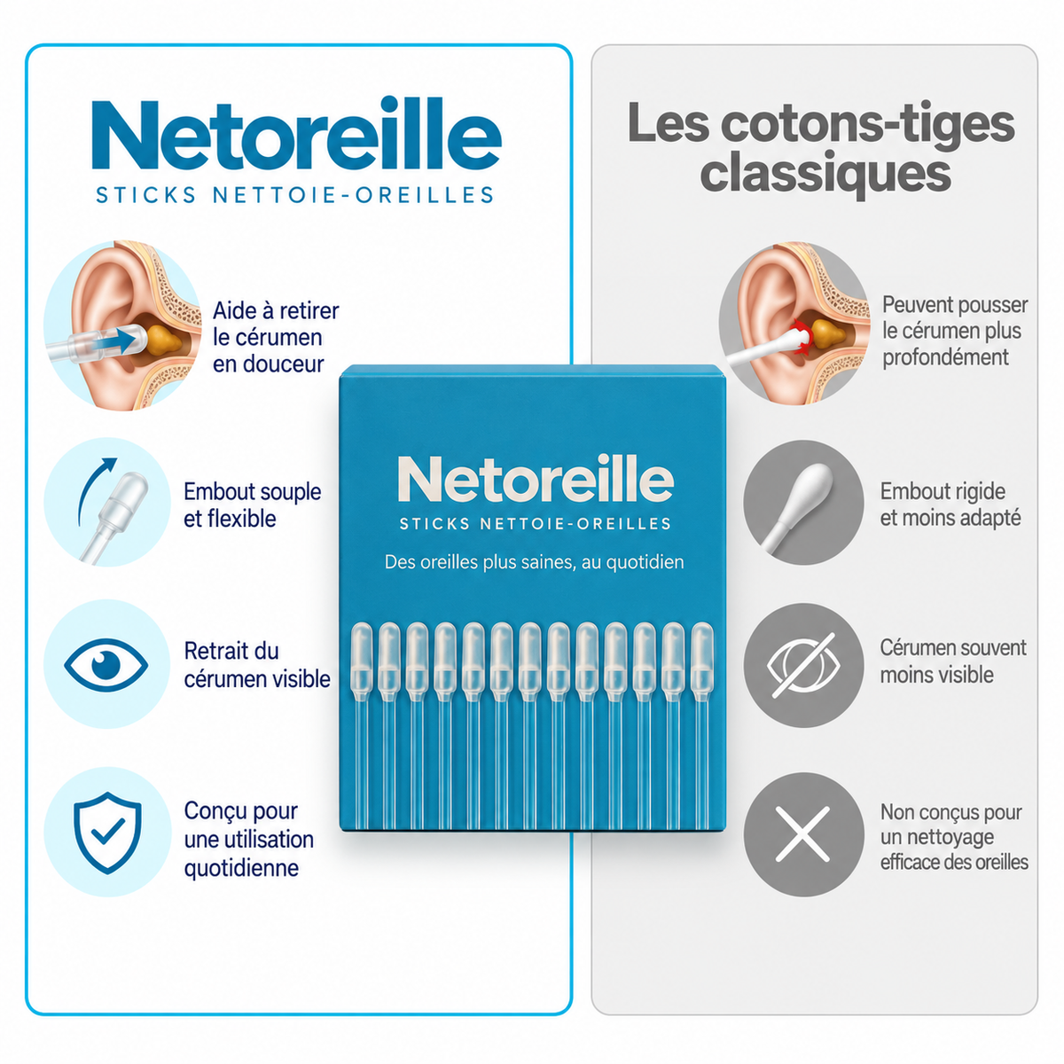 Netoreille stick nettoie-oreille